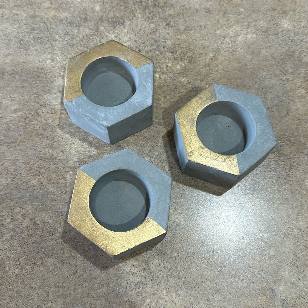 3 tea light candle holders